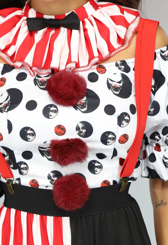 Psycho Clown Kostuum met Accessoires