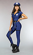 Politiekostuum Jumpsuit Donkerblauw met Pet en Handboeien