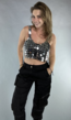Zilveren Coin Crop Top