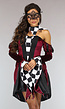 Bordeaux Rood Jokersvrouw Kostuum