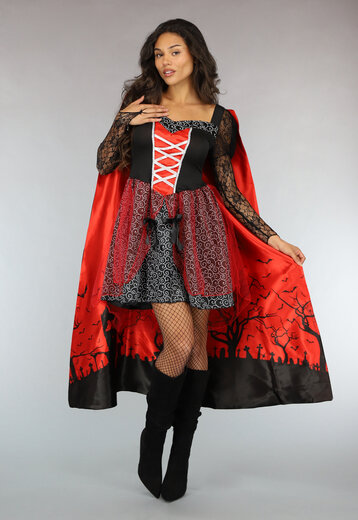 NEW0410 Gothic Vampier Kostuum