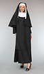 Lang Zwart Nonnen Kostuum