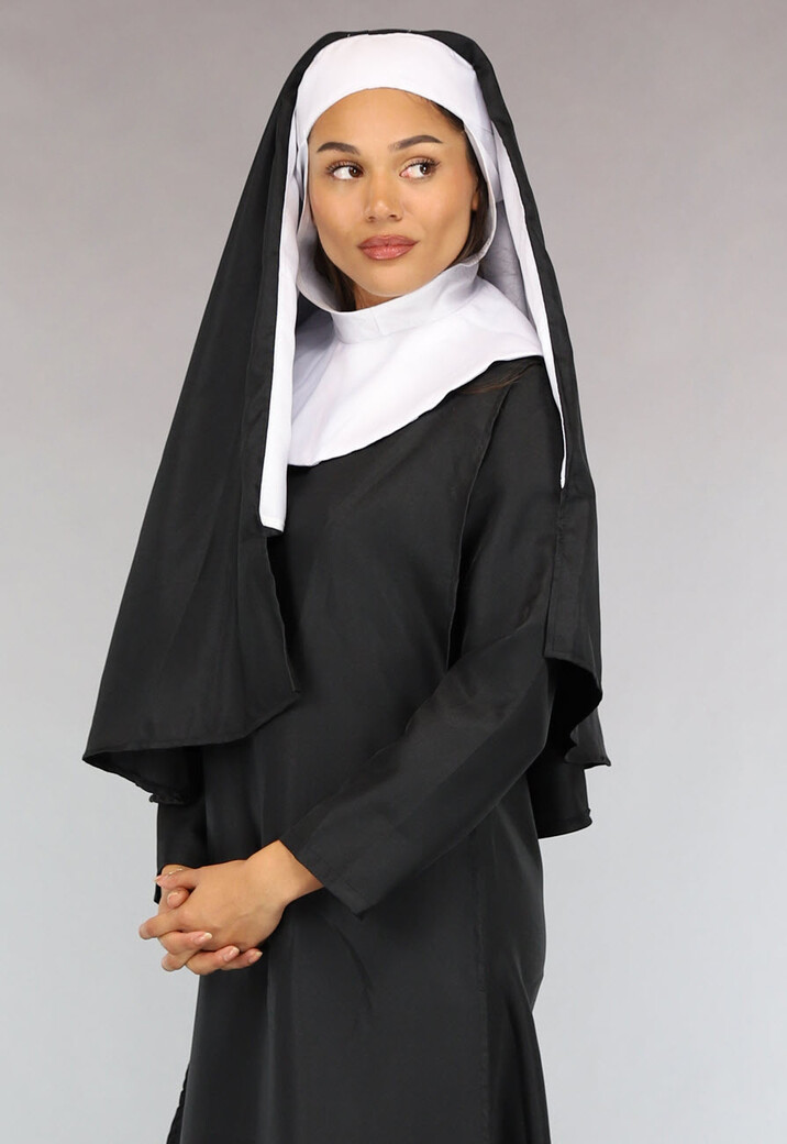 Lang Zwart Nonnen Kostuum