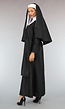 Lang Zwart Nonnen Kostuum