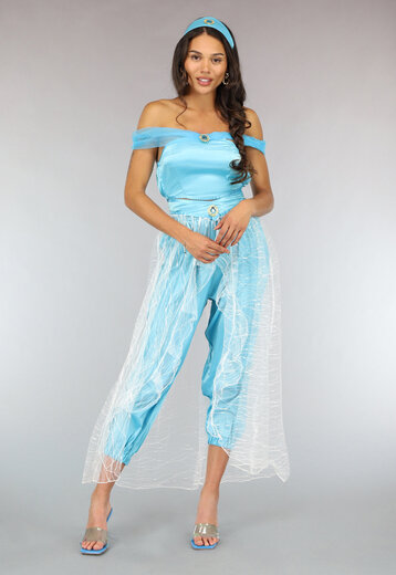 Satijnen Prinses Jasmine Kostuum