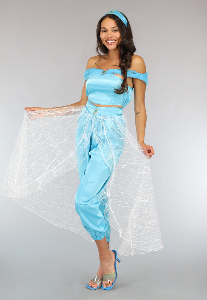 Satijnen Prinses Jasmine Kostuum