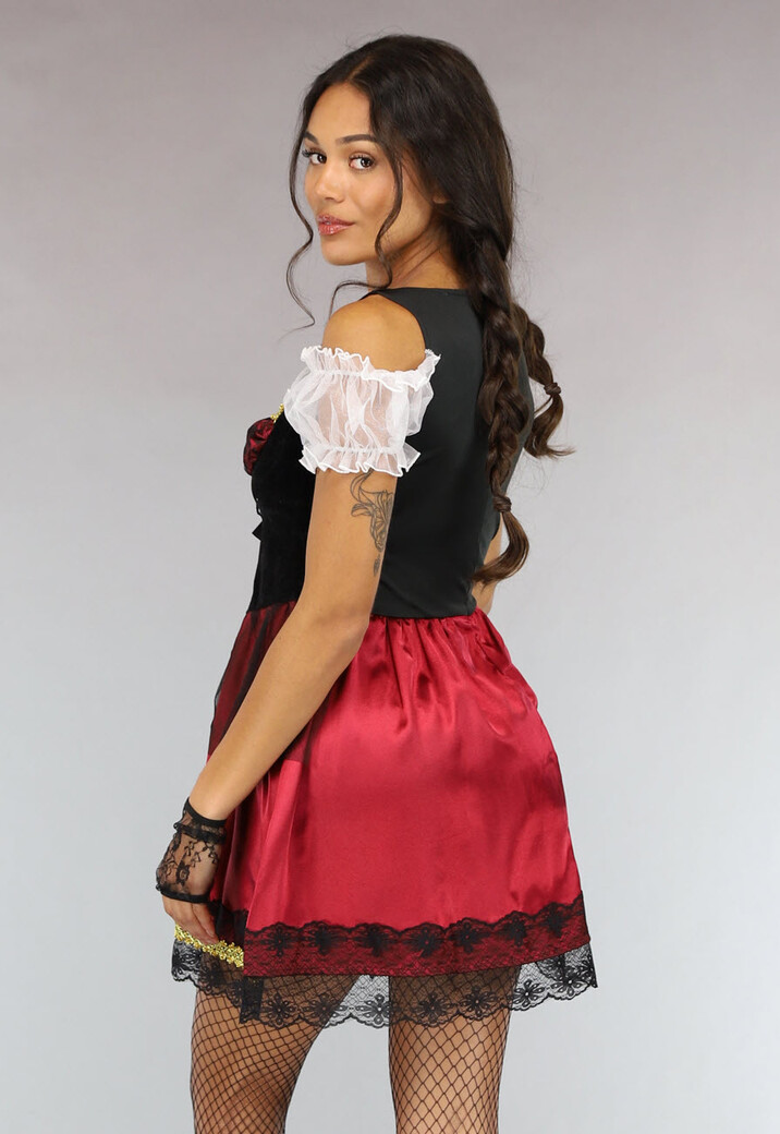 Roodkapje Kostuum met Lange Cape