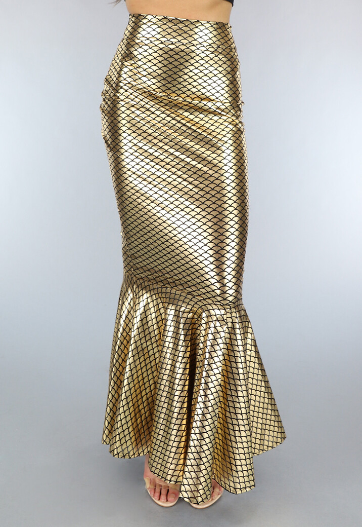 Gouden Aansluitende Zeemeerminnen Rok