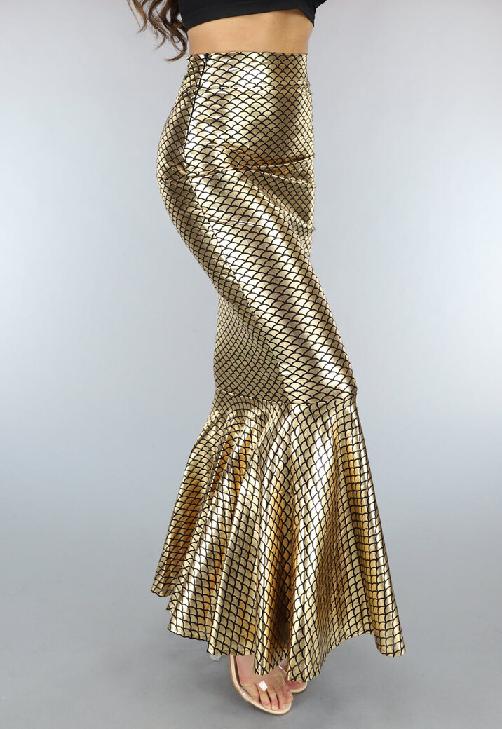 Gouden Aansluitende Zeemeerminnen Rok