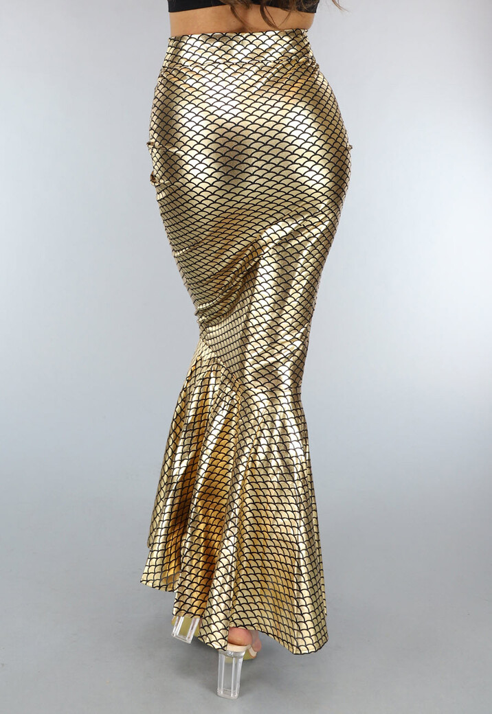 Gouden Aansluitende Zeemeerminnen Rok