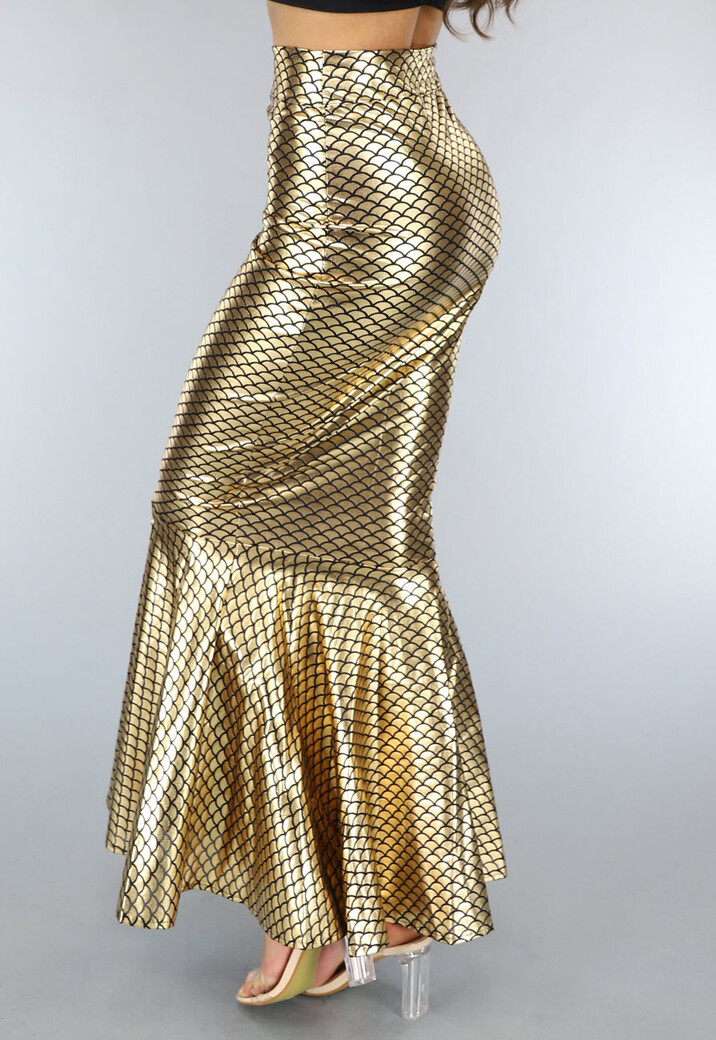 Gouden Aansluitende Zeemeerminnen Rok