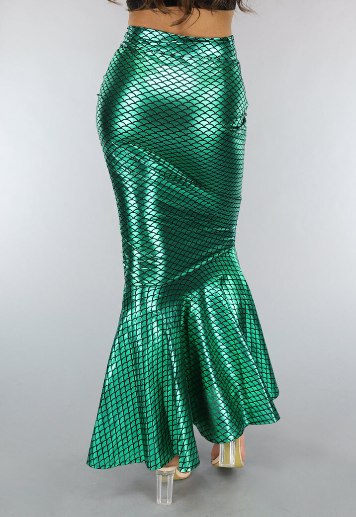 Groene Ariel Zeemeermin Rok met Schubben