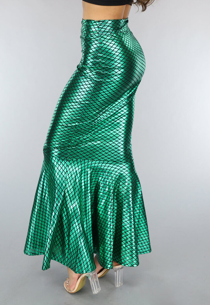 Groene Ariel Zeemeermin Rok met Schubben