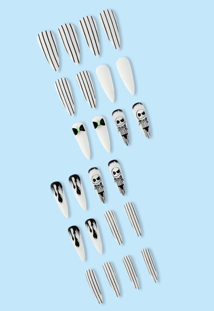 Glow In The Dark Tim Burton Halloween Plaknagels