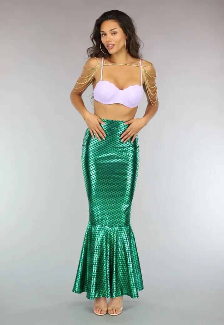 Gouden Grove Schouder Ketting met Laagjes