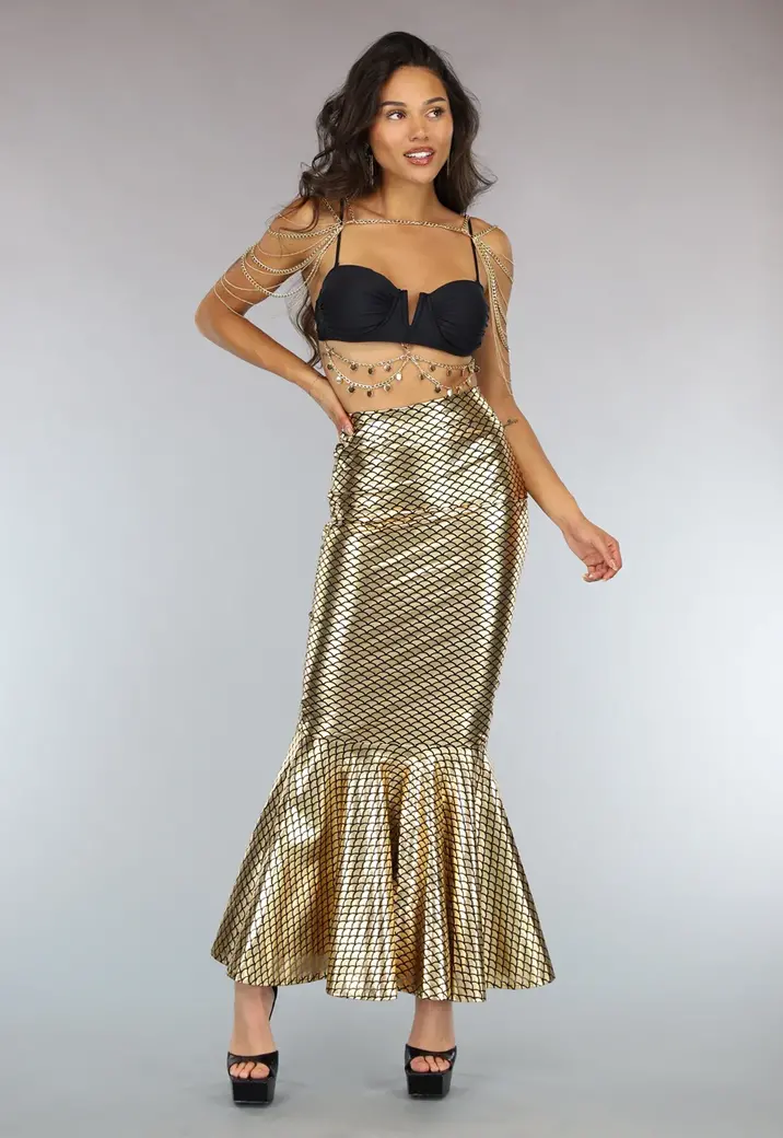 Zwarte Triangel Bikini met Gouden Details