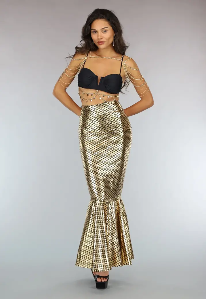 Zwarte Triangel Bikini met Gouden Details