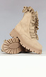 Suèdelook Ruffle Boots in Camel