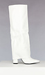 NEW1110 Witte Hoge Laarzen met Omgeslagen Detail