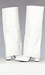 Witte Hoge Laarzen met Omgeslagen Detail