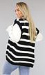 Oversized Spencer met Zwart/Wit Strepen