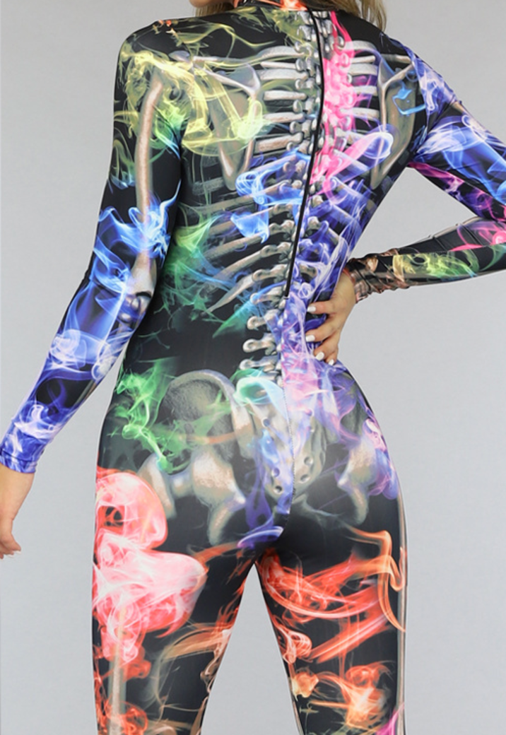 Kleurrijk Skelet Kostuum