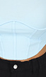 Top met Korset Design Lichtblauw