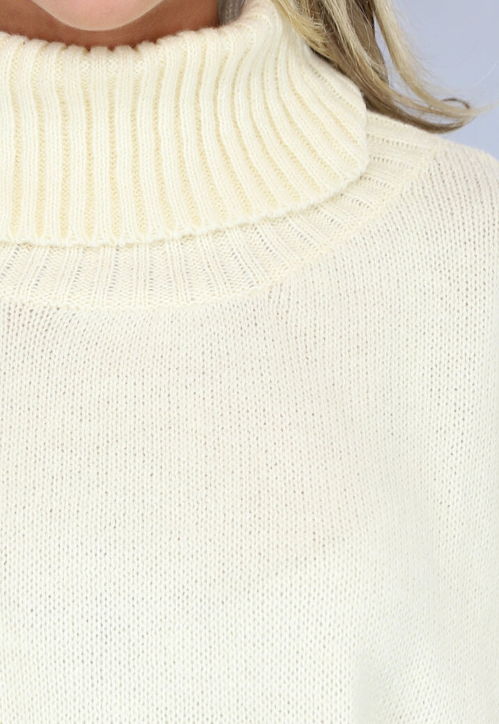 Grote Oversized Gebreide Trui Crème