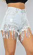 Glitter Fringe Spijkerbroekje