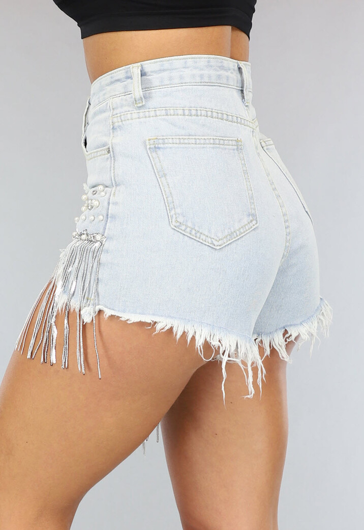 Glitter Fringe Spijkerbroekje