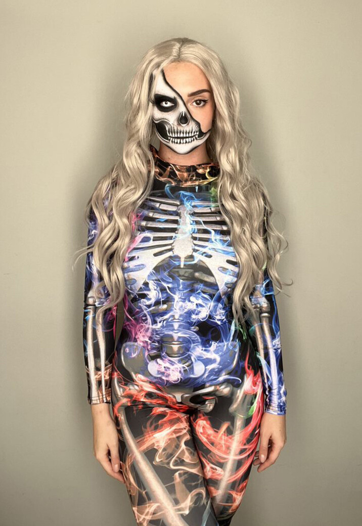 Kleurrijk Skelet Kostuum