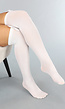 Hoge Witte Kousen met Witte Strik