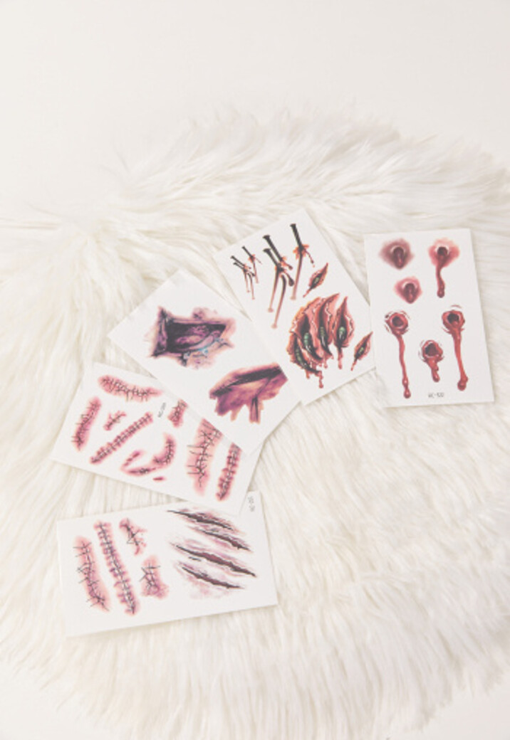 Tijdelijke Tattoo van Bloederige Wonden