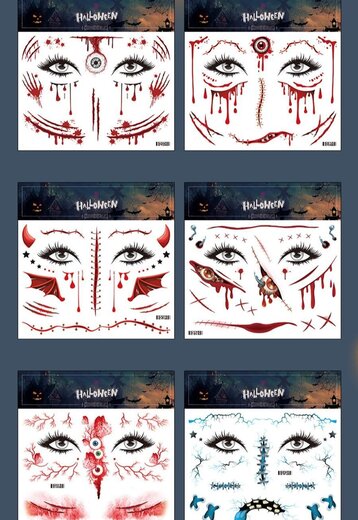 Halloween Tijdelijke Gezicht Tattoo