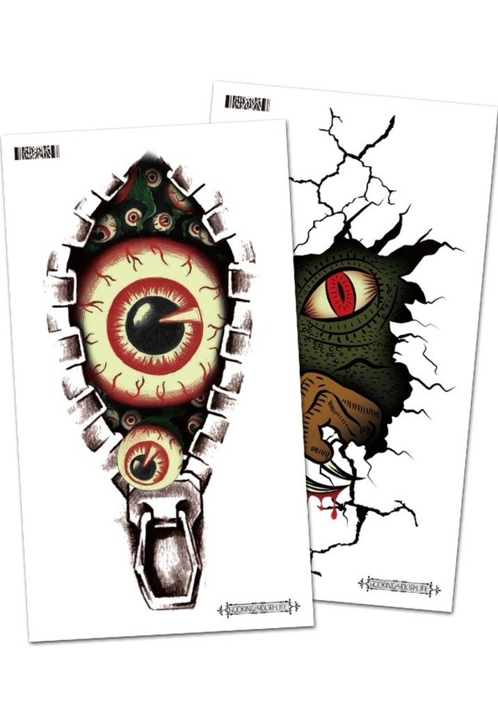 Lichtgevende Scary Tijdelijke Tattoo