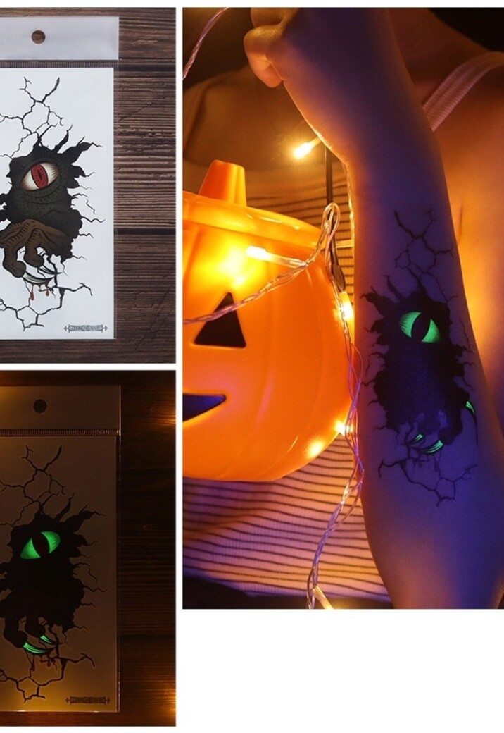 Lichtgevende Scary Tijdelijke Tattoo