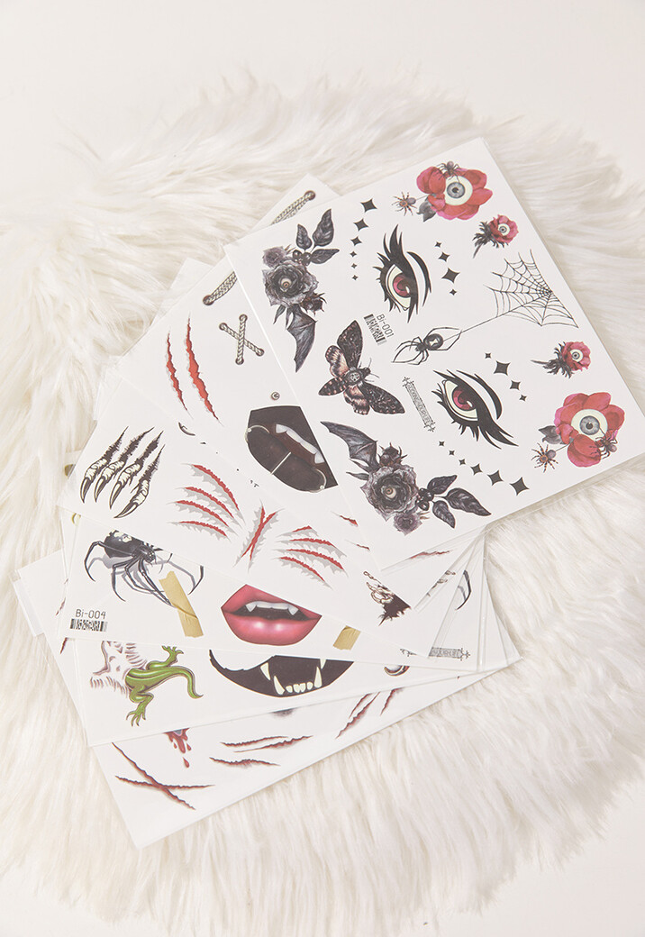 Glow In The Dark Tijdelijke Halloween Tattoo Set