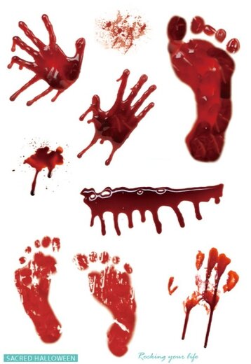 Plak Tattoo Bloederige Afdrukken