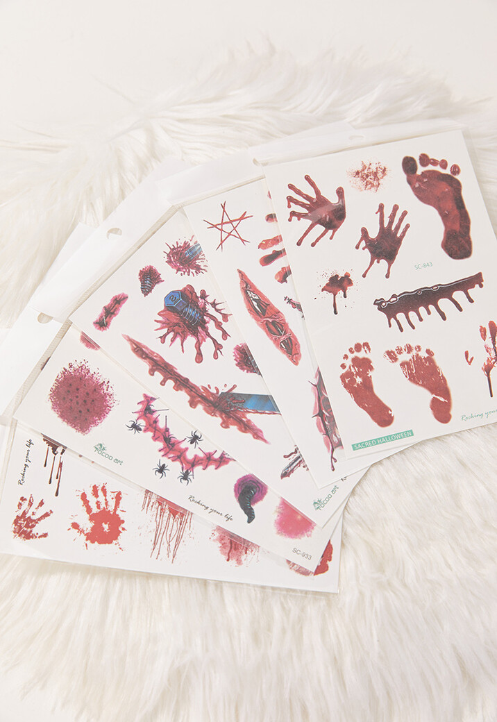 Plak Tattoo Bloederige Afdrukken