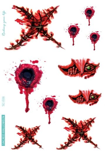 Horror Tijdelijke Tattoo