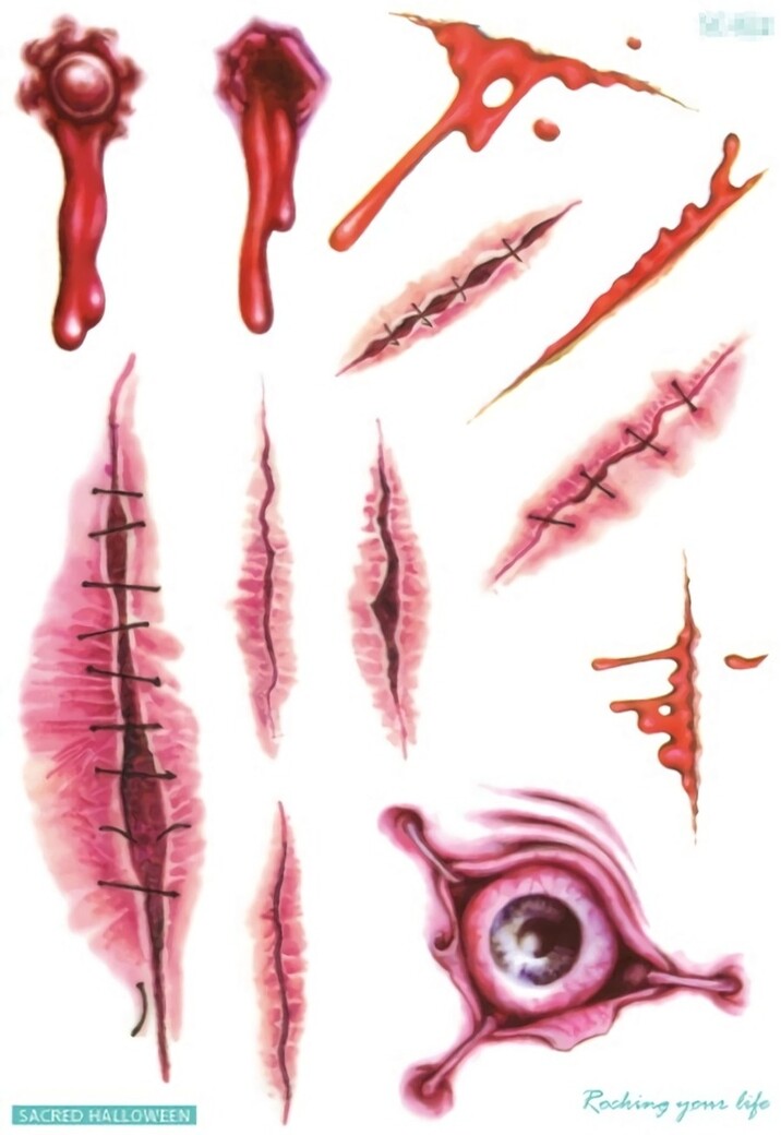 Horror Tijdelijke Tattoo