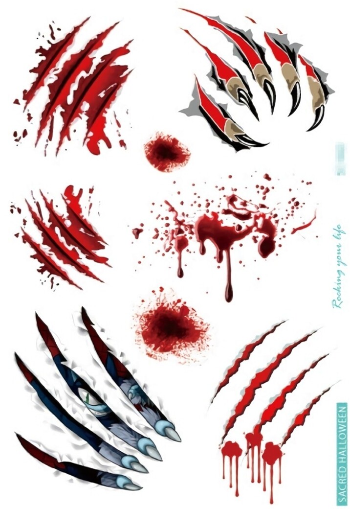 Horror Tijdelijke Tattoo