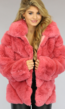 Fluffy Roze Faux Fur Jas