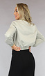 Salie Groene Cropped Bomber Jacket