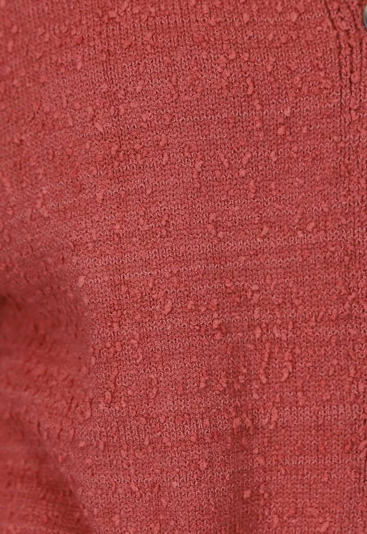 Roestbruine Cardigan met Knoopsluiting