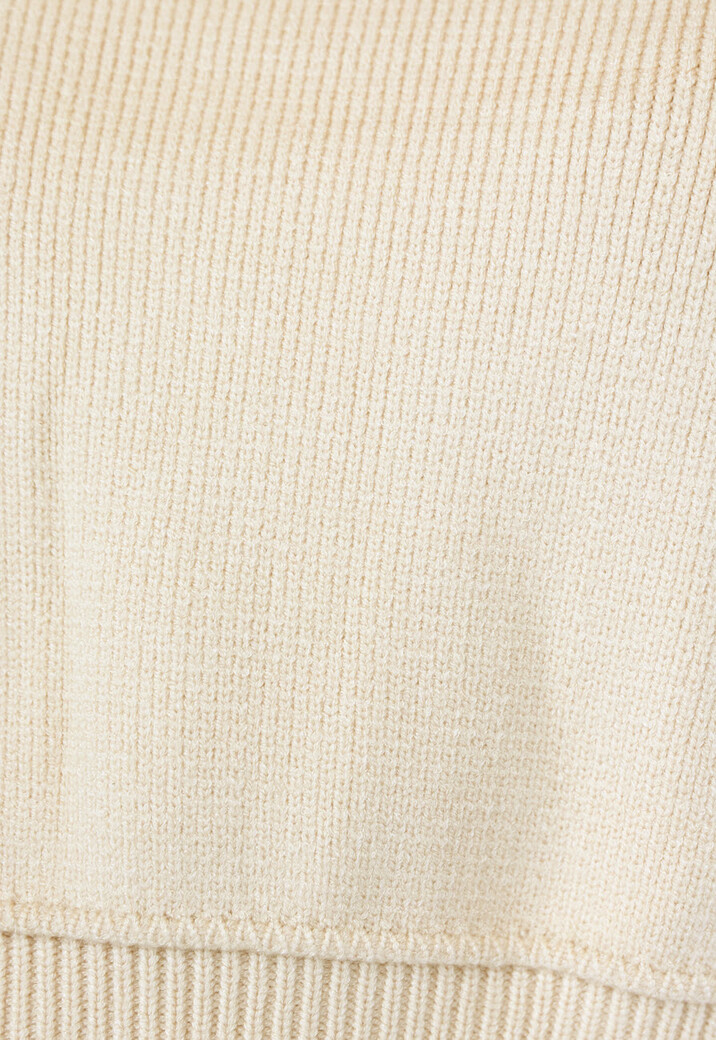 Beige Trui met Zichtbare Naden