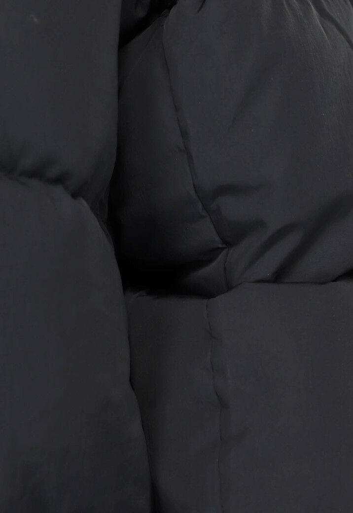 Zwarte Puffer Jas met Afritsbare Capuchon