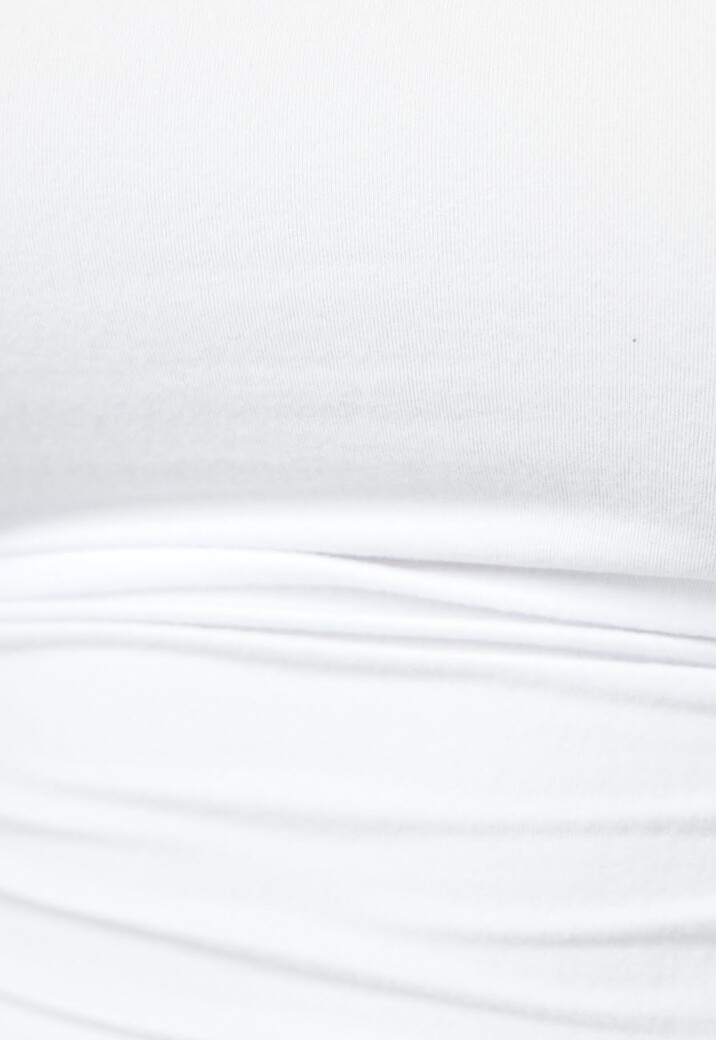 Basic Witte Asymmetrische Top met One Shoulder