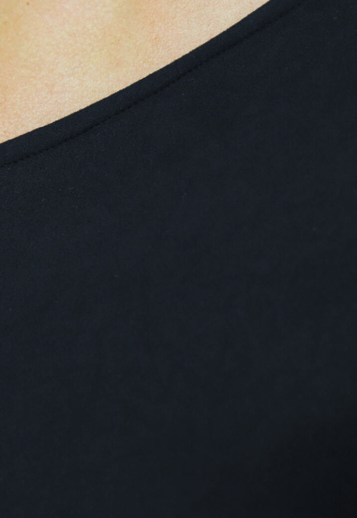 Basic Zwarte Asymmetrische Top met One Shoulder