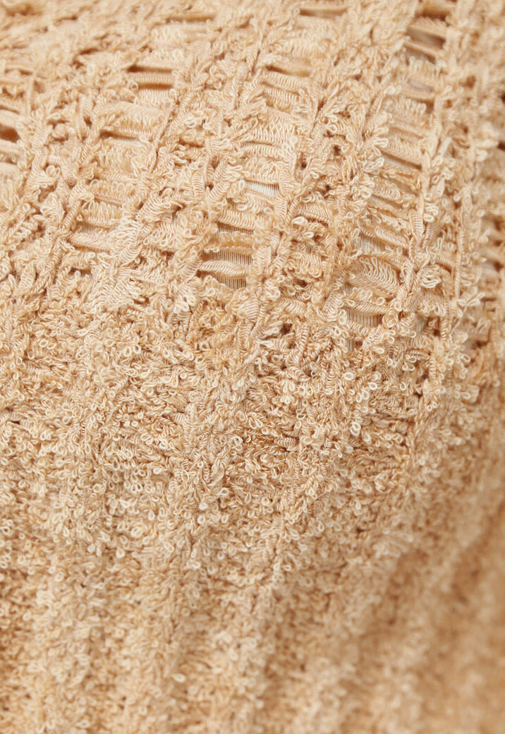 Gehaakt Camel Vestje met Knoopsluiting